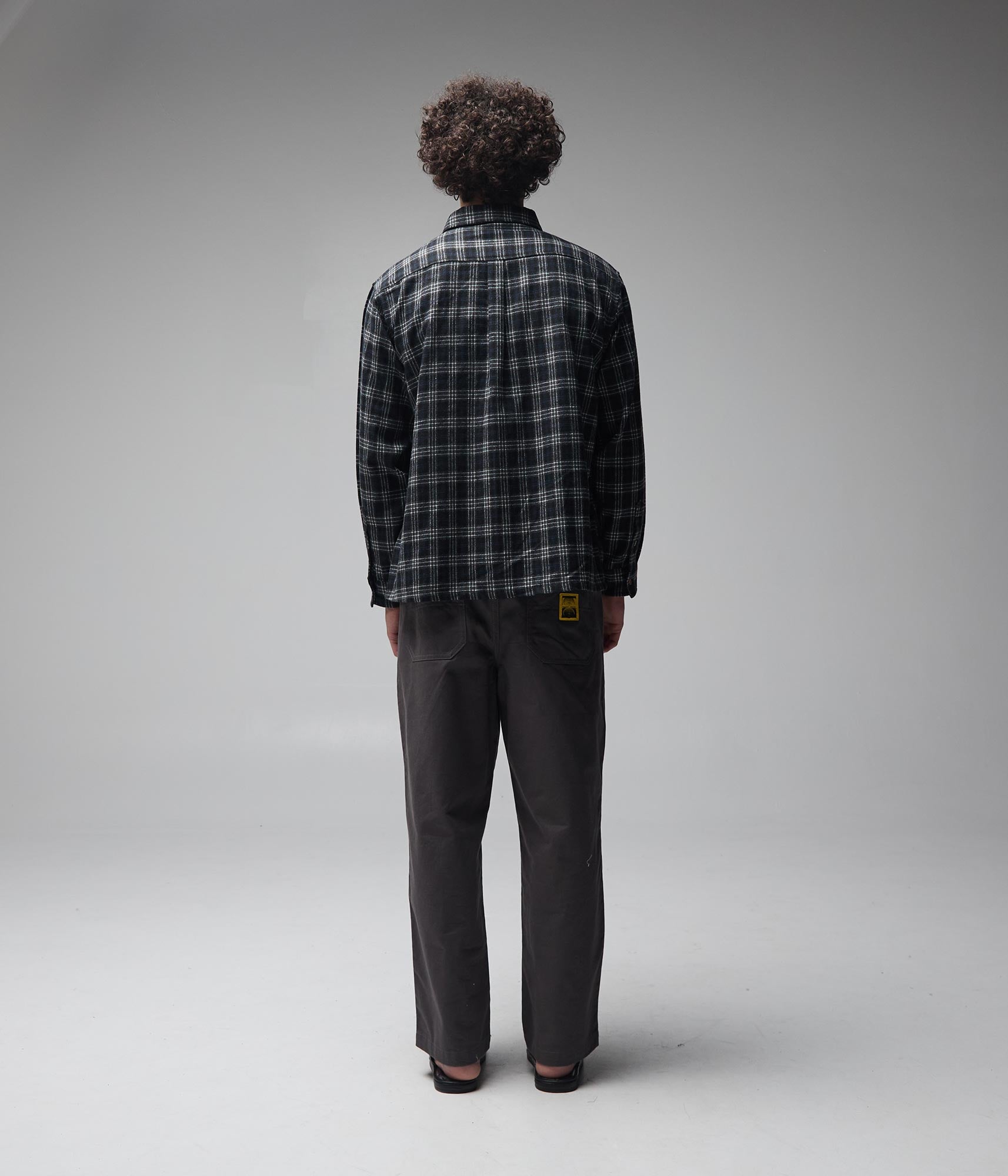 FORMER Vivian Flannel LS Shirt in BLACK/GREY