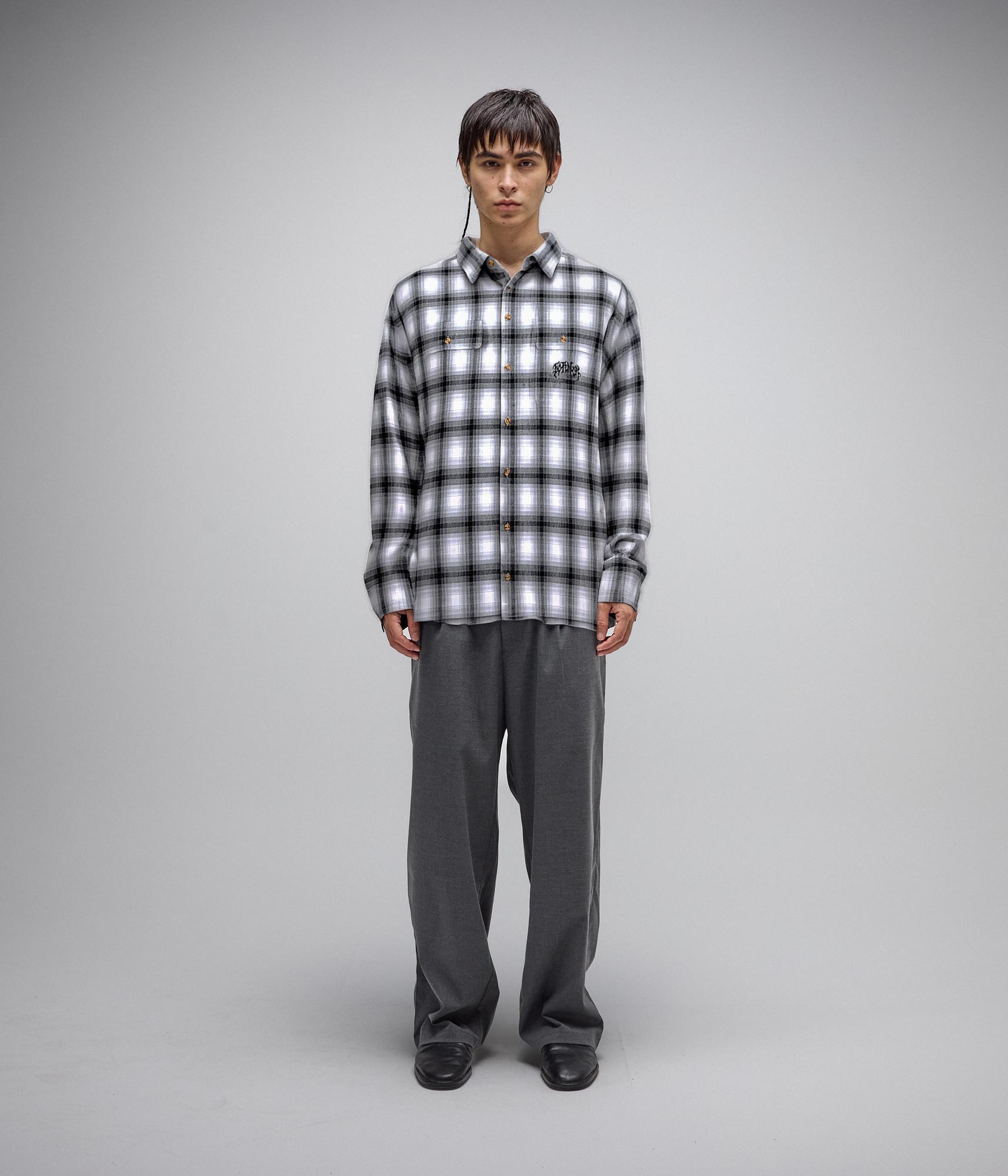 FORMER Vivian Flannel LS Shirt in GREY