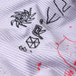 FORMER DXD Reynolds Stripe SS Shirt in GREY - Destroyed By Dane Collection