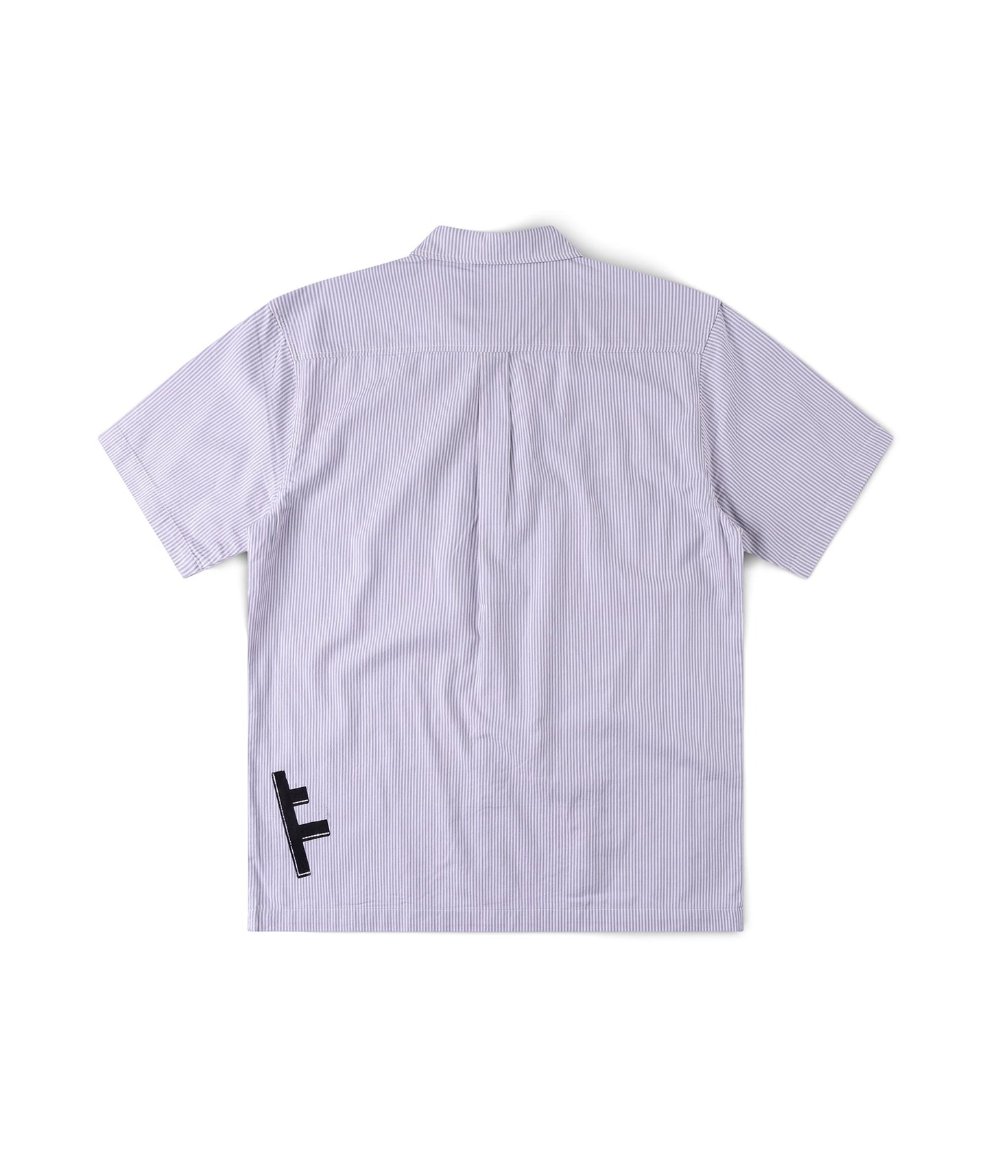 FORMER DXD Reynolds Stripe SS Shirt in GREY - Destroyed By Dane Collection