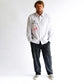 FORMER DXD Reynolds Stripe LS Shirt in GREY - Destroyed By Dane Collection