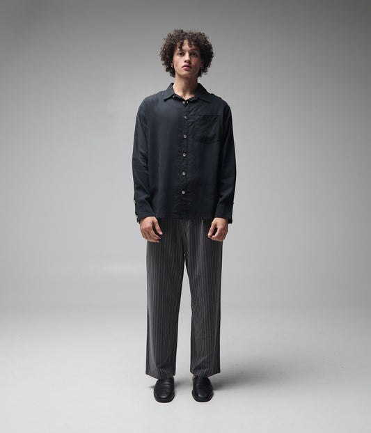FORMER / VIVIAN ILLUSION LS SHIRT // BLACK