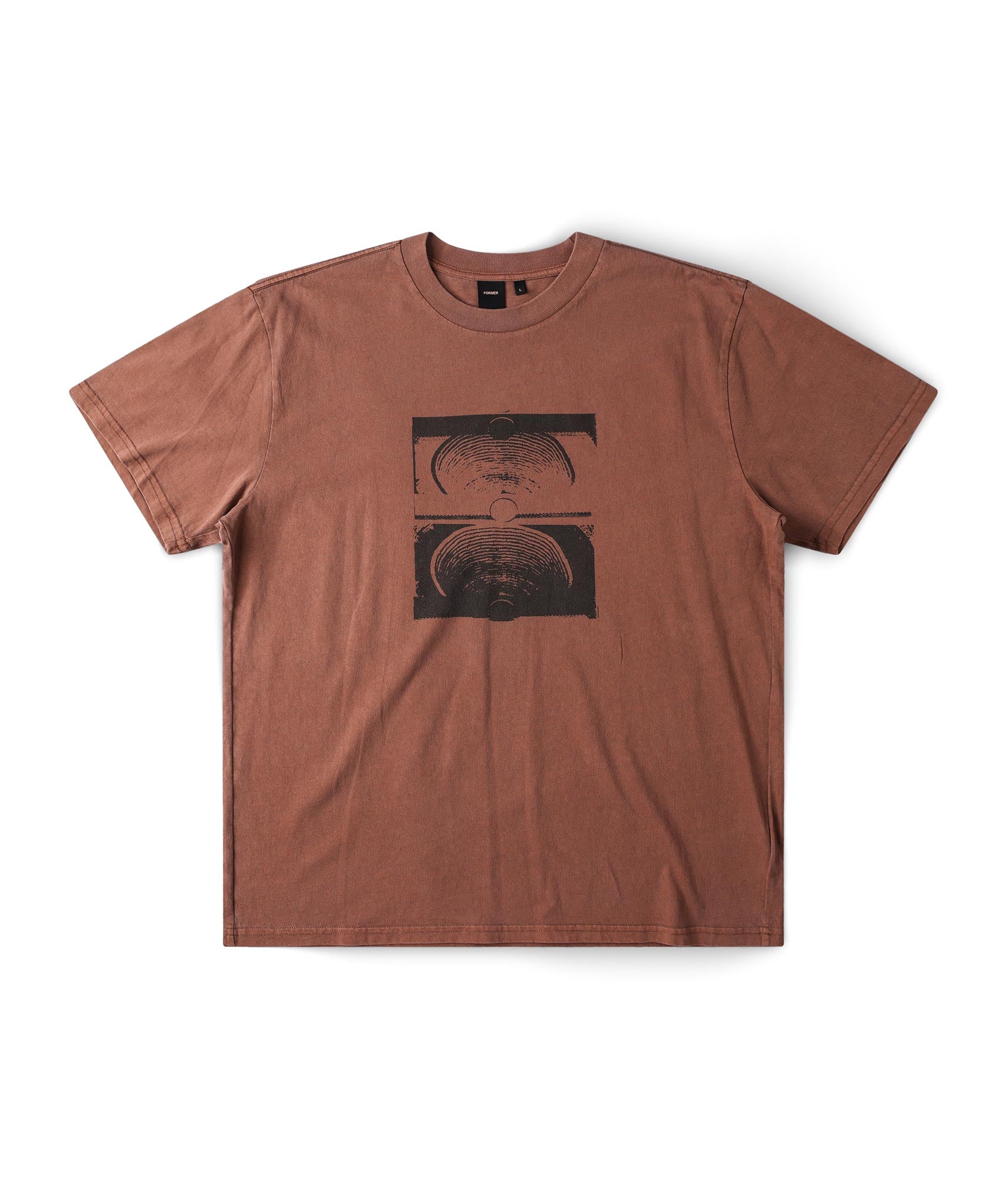 FORMER Crux Overdye T-Shirt in WASHED BARK - Origin Collection