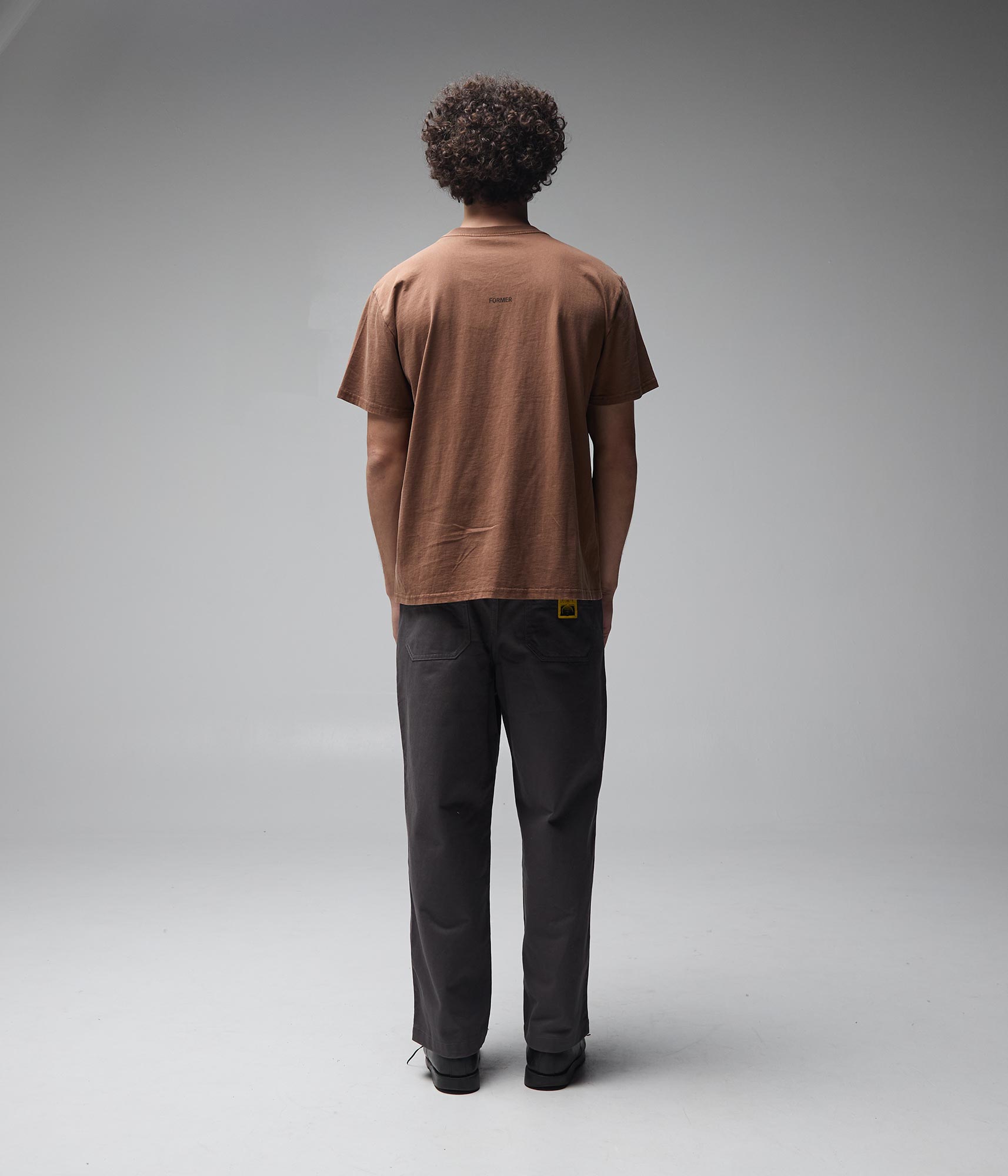 FORMER Crux Overdye T-Shirt in WASHED BARK - Origin Collection