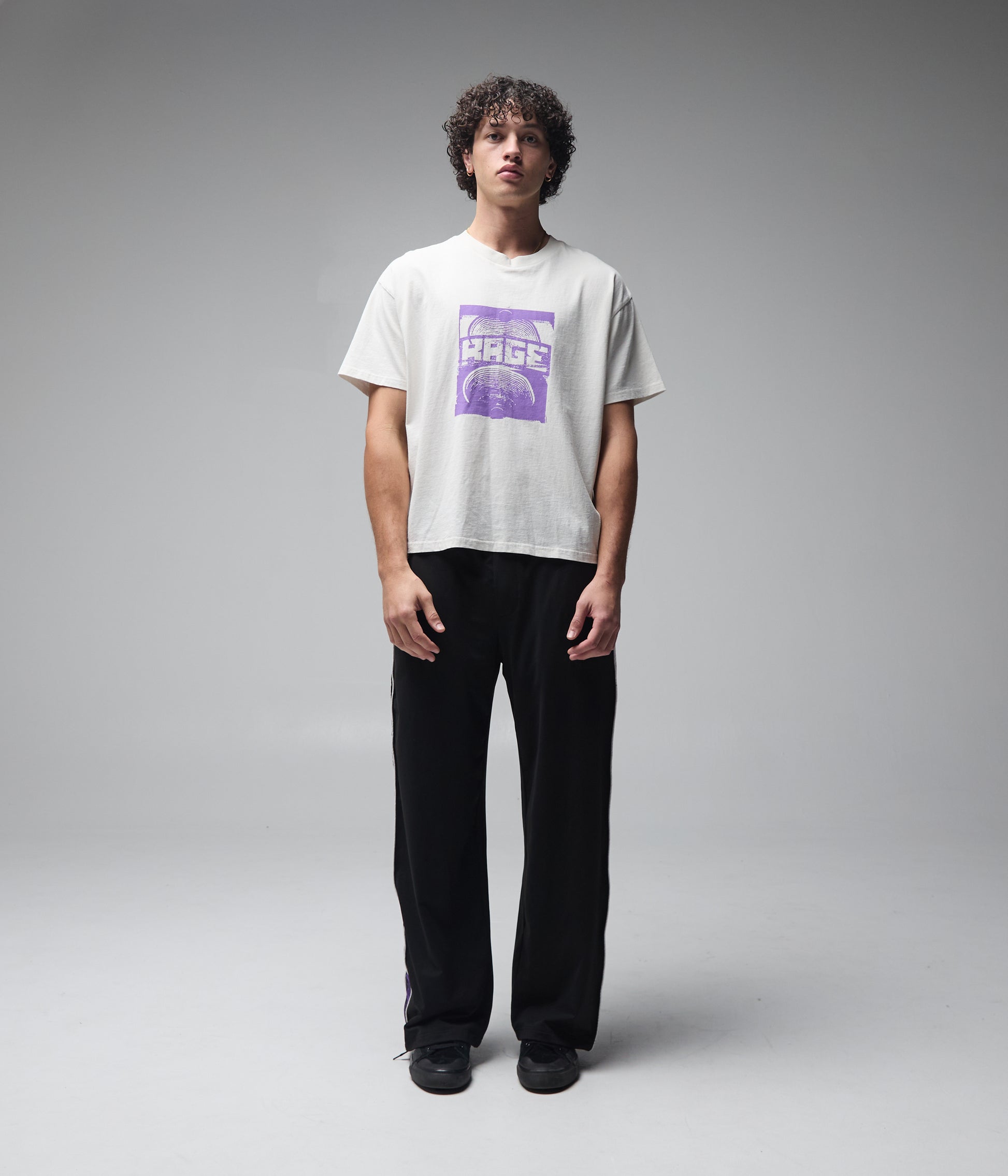 FORMER Corp Boxy T-shirt in Bone - FORMER x RAGE Collection