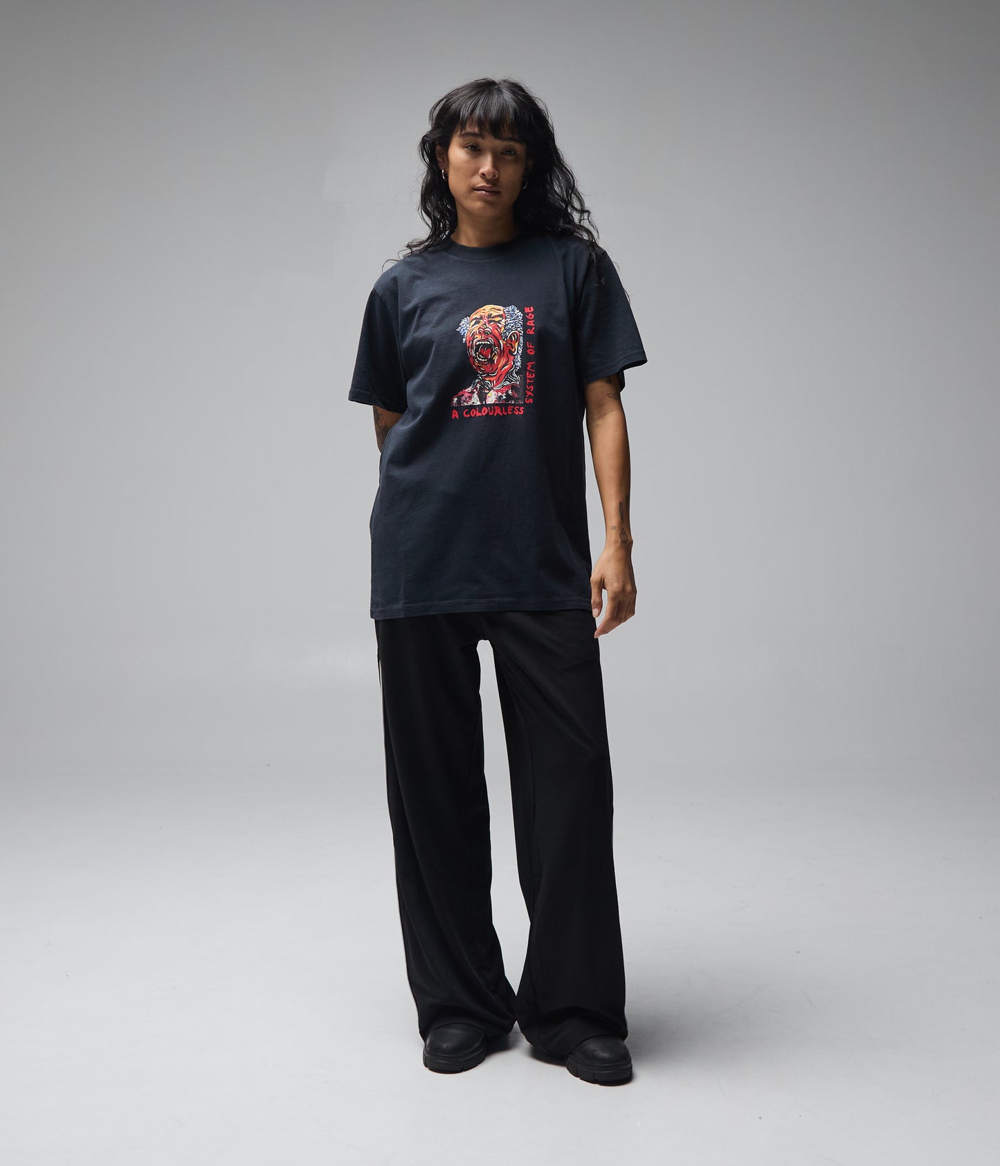 FORMER Colourless Clown T-shirt in Merch Black - FORMER x RAGE Collection