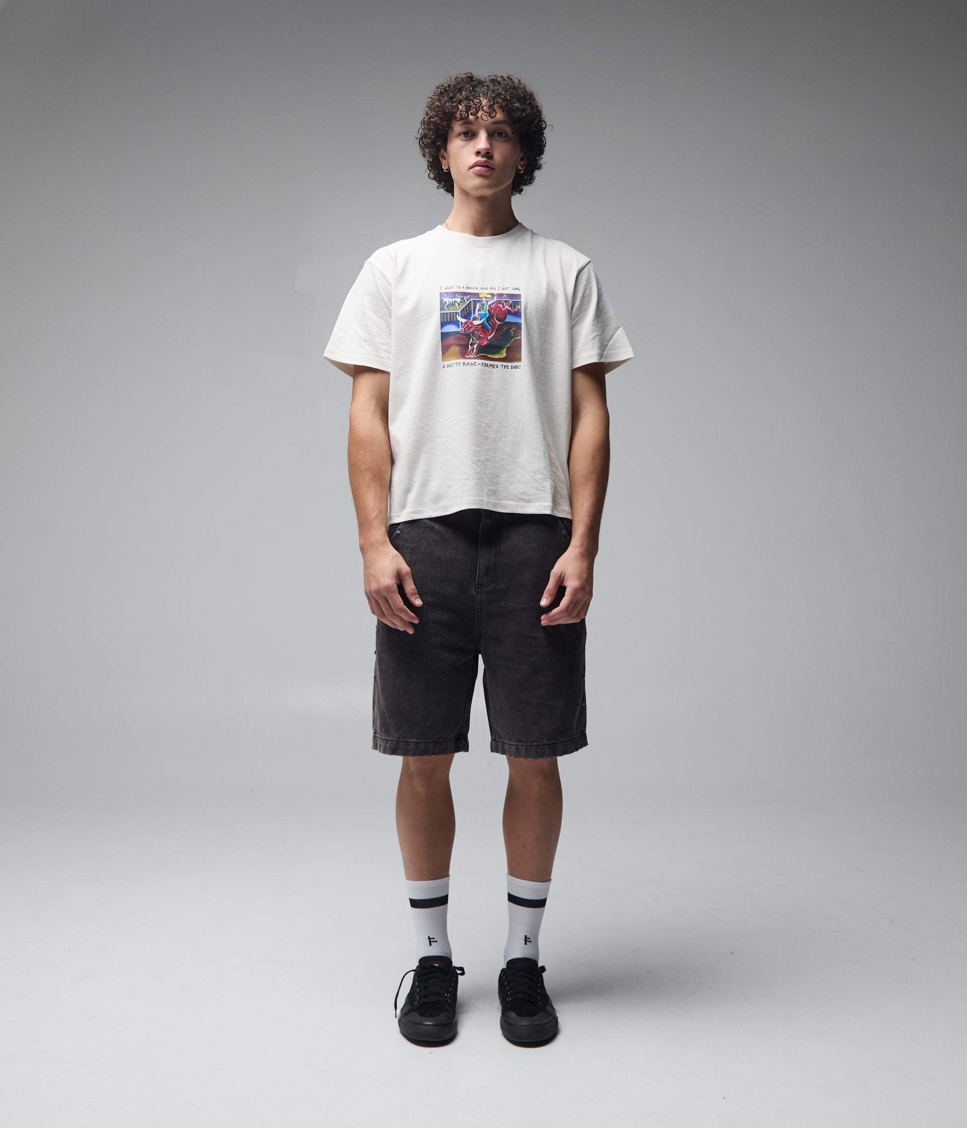 FORMER Rodeo Shrunken T-shirt in Bone - FORMER x RAGE Collection