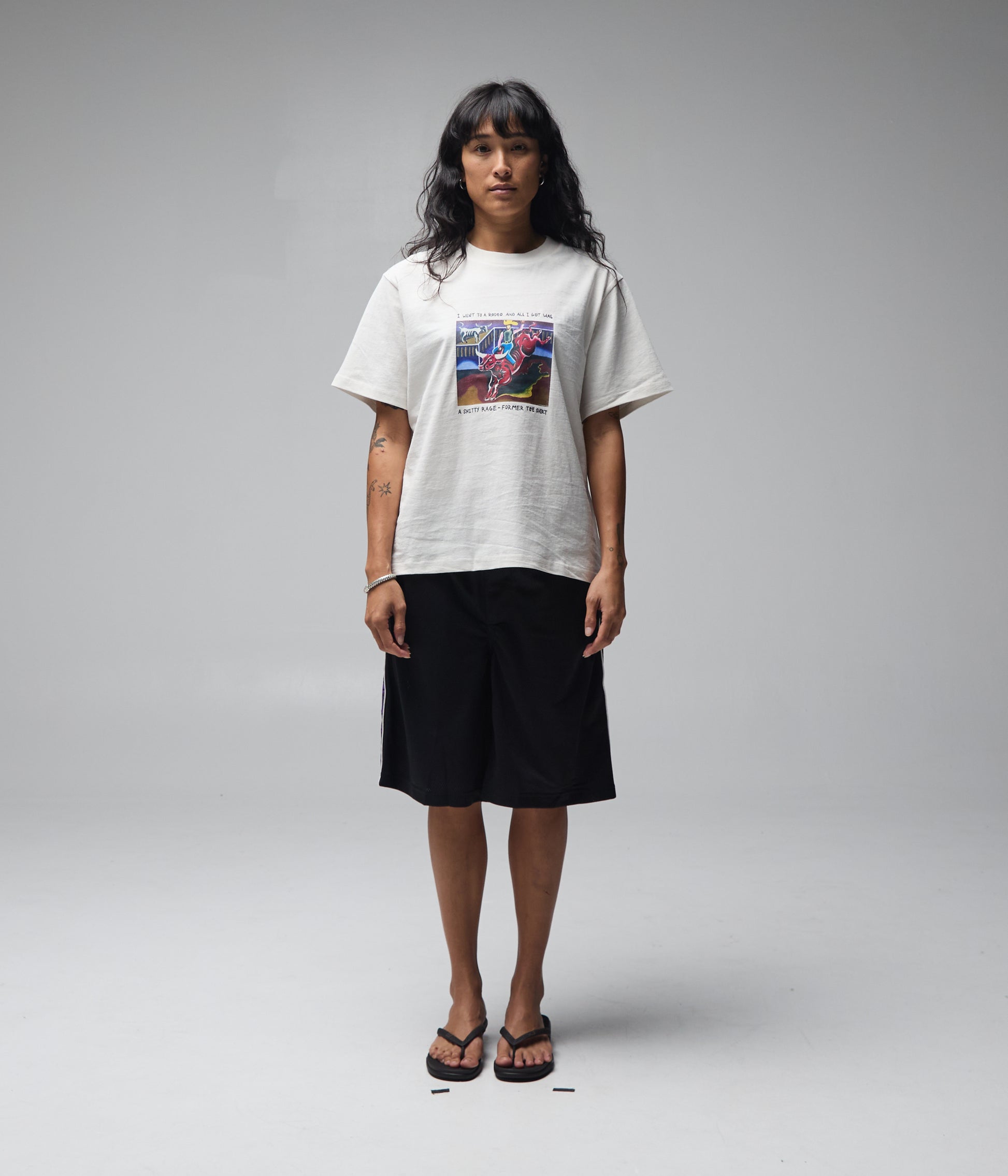 FORMER Rodeo Shrunken T-shirt in Bone - FORMER x RAGE Collection