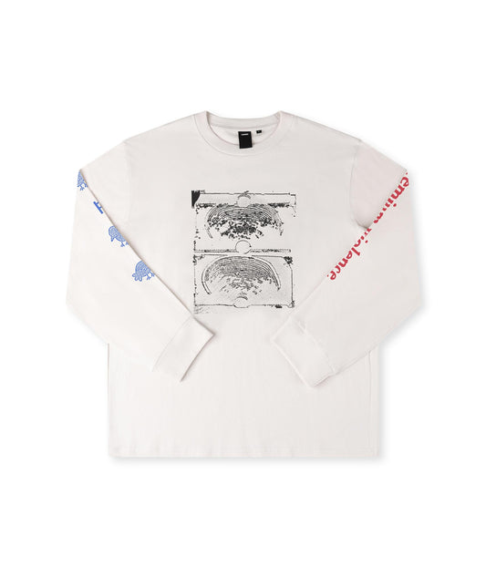 FORMER PV Long Sleeve T-shirt in BONE - Destroyed By Dane Collection