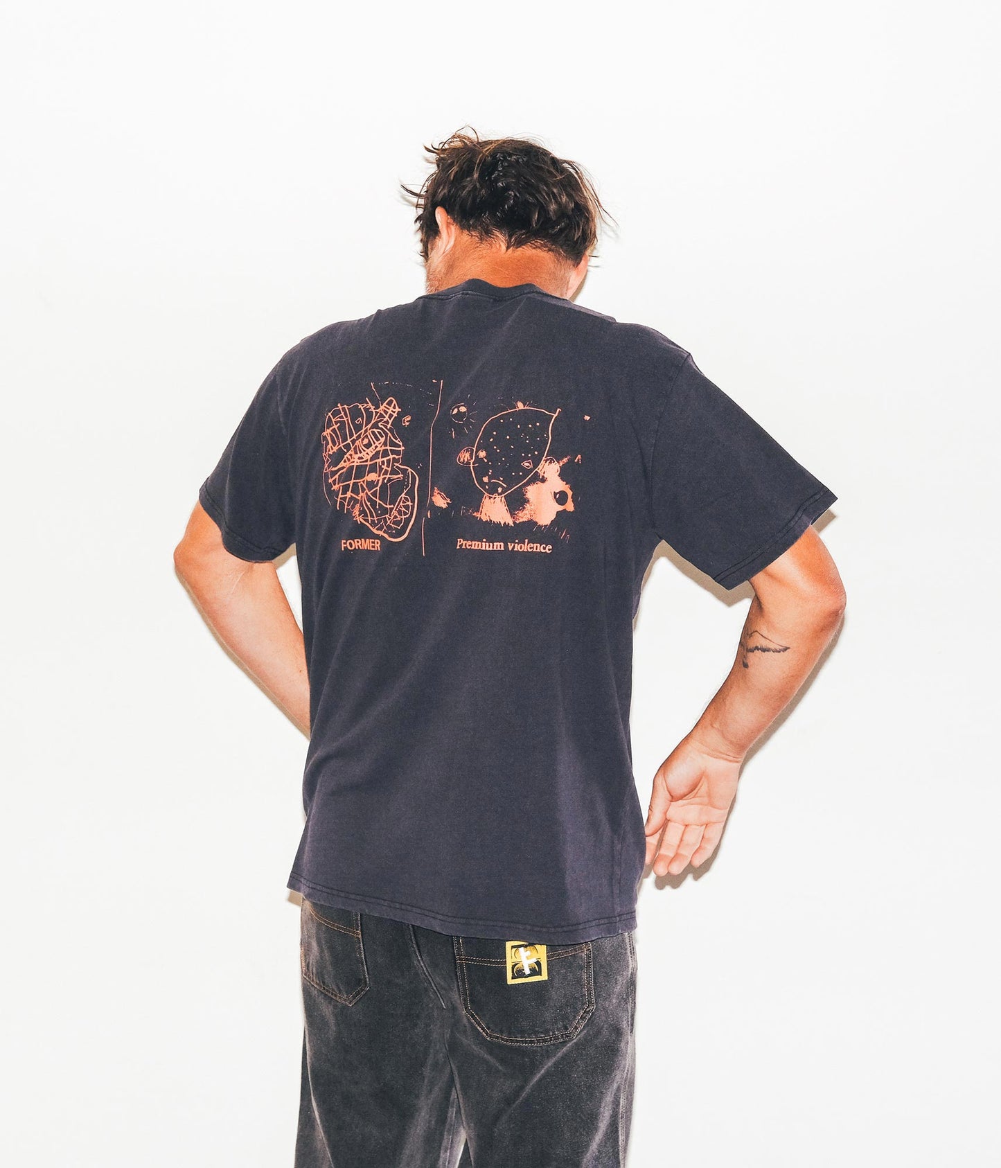 FORMER Kiddo T-shirt in MERCH BLACK - Destroyed By Dane Collection
