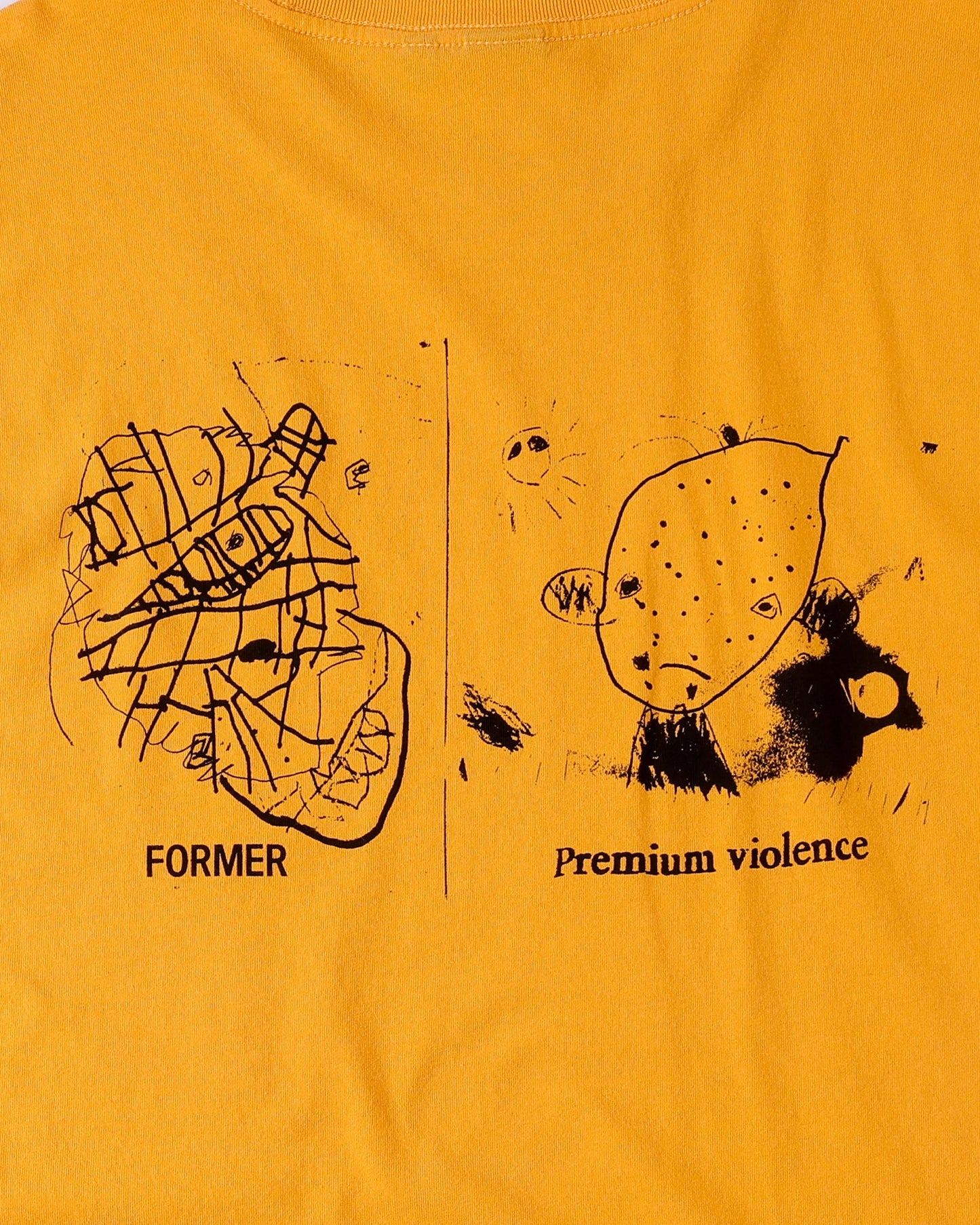 FORMER Kiddo T-shirt in MERCH GOLD - Destroyed By Dane Collection