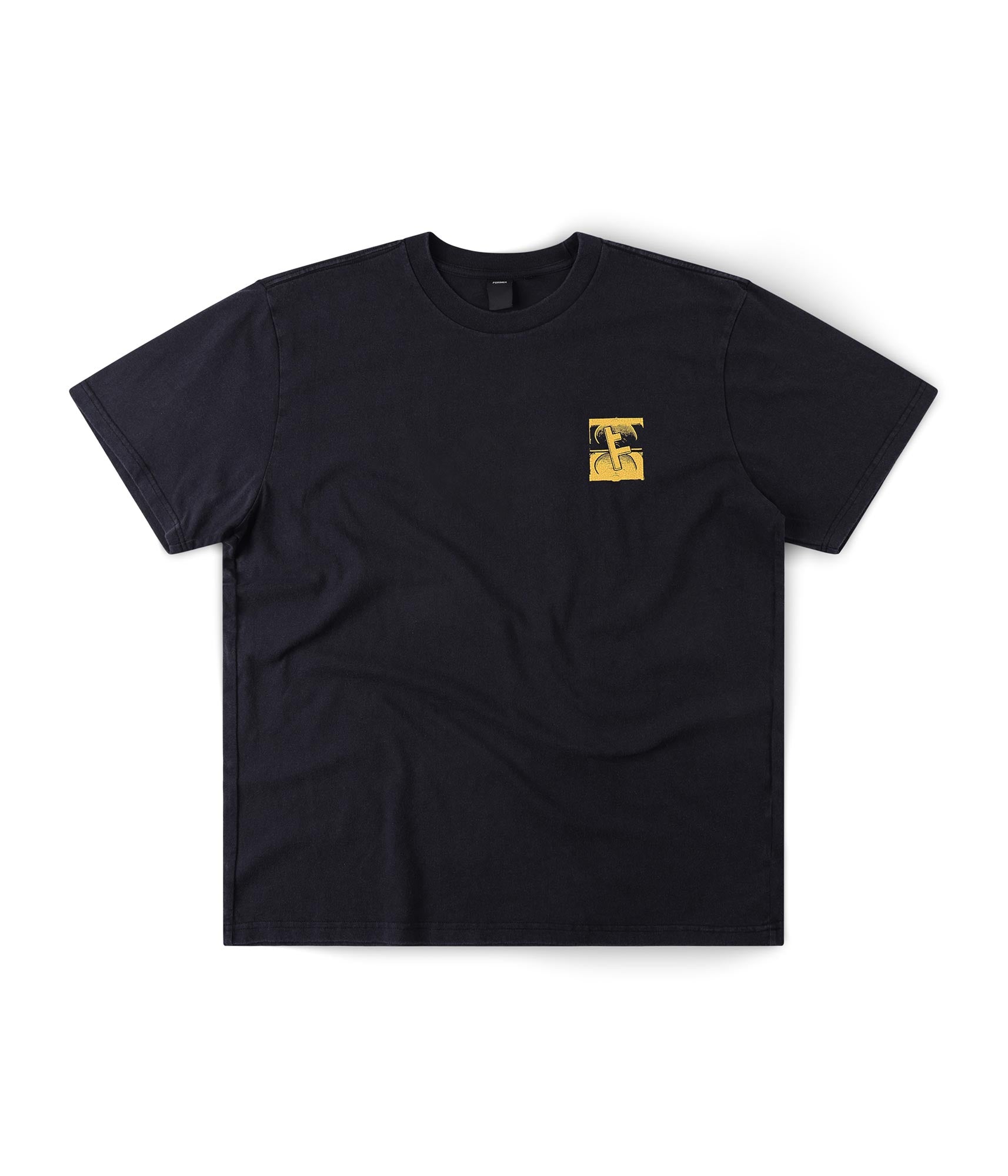 FORMER Slant F Crux T-shirt in BLACK - Destroyed By Dane Collection