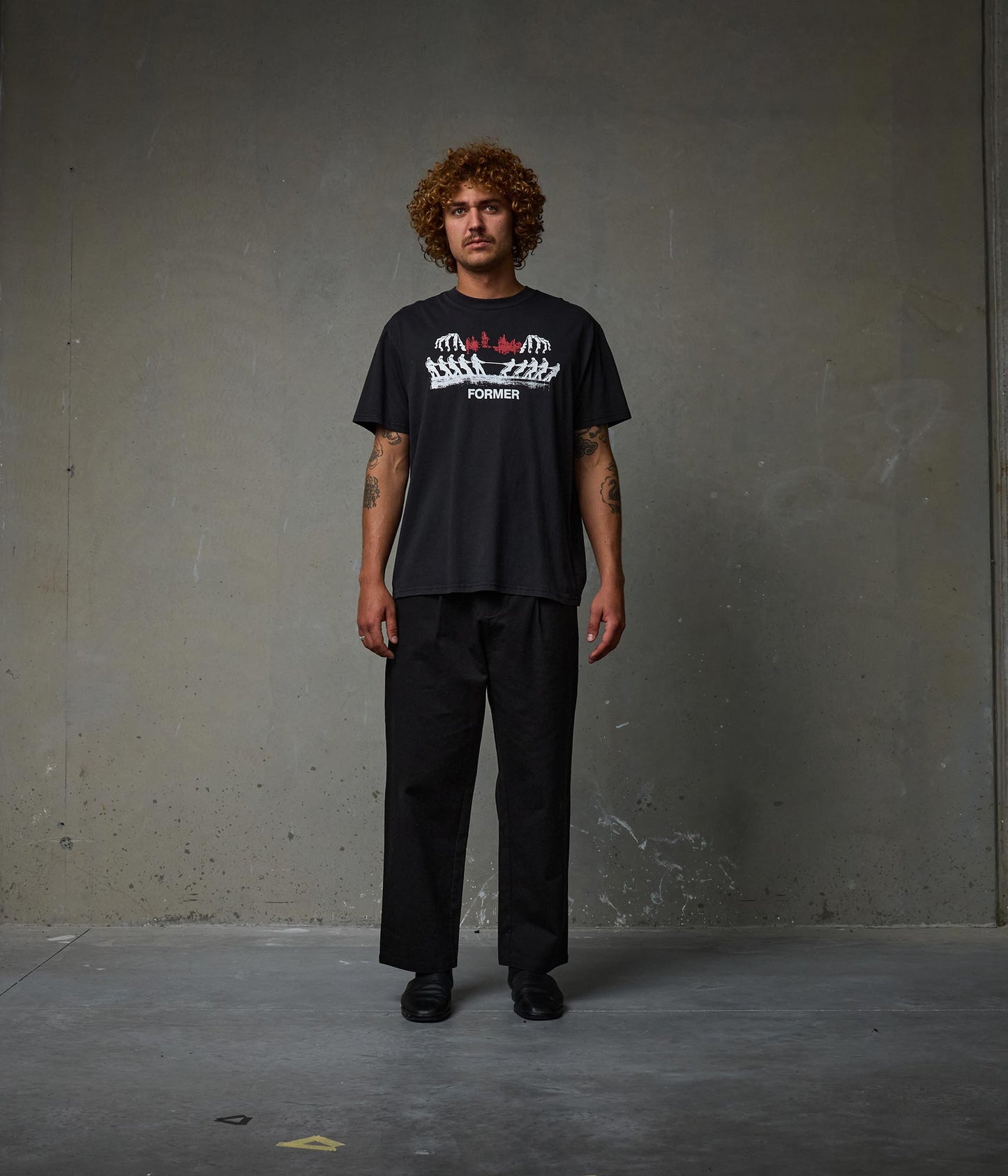 FORMER Engineered T-Shirt in WASHED BLACK - Pending Approval Collection