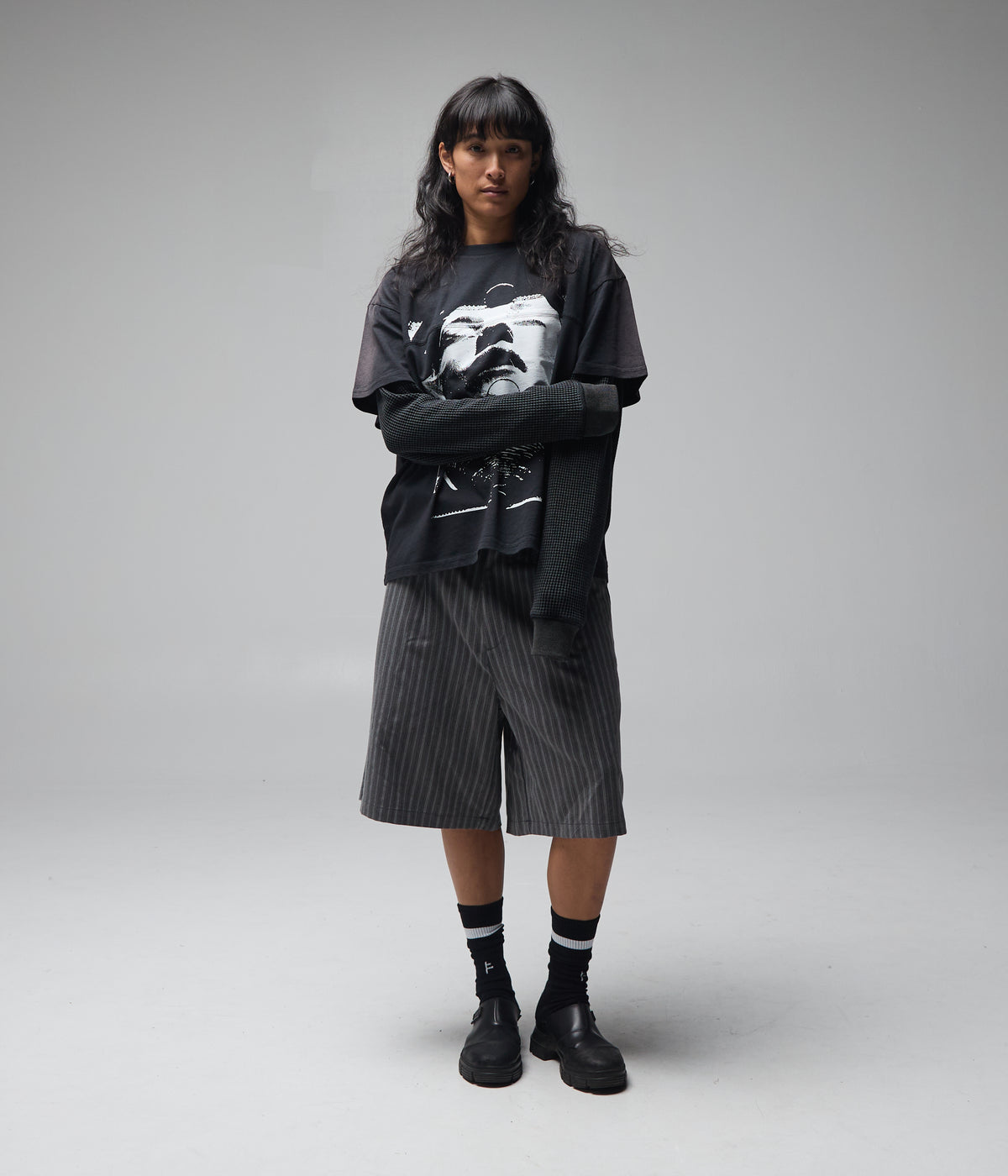 FORMER / LEVITATE BOXY T-SHIRT // FADED BLACK