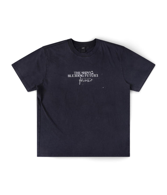 FORMER Bleeding Future T-Shirt in Washed Black - The Shiny Bleeding Future Collection