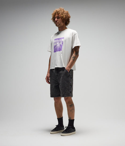 FORMER Studded Denim 21" Walkhshort in Washed Black - FORMER x RAGE Collection