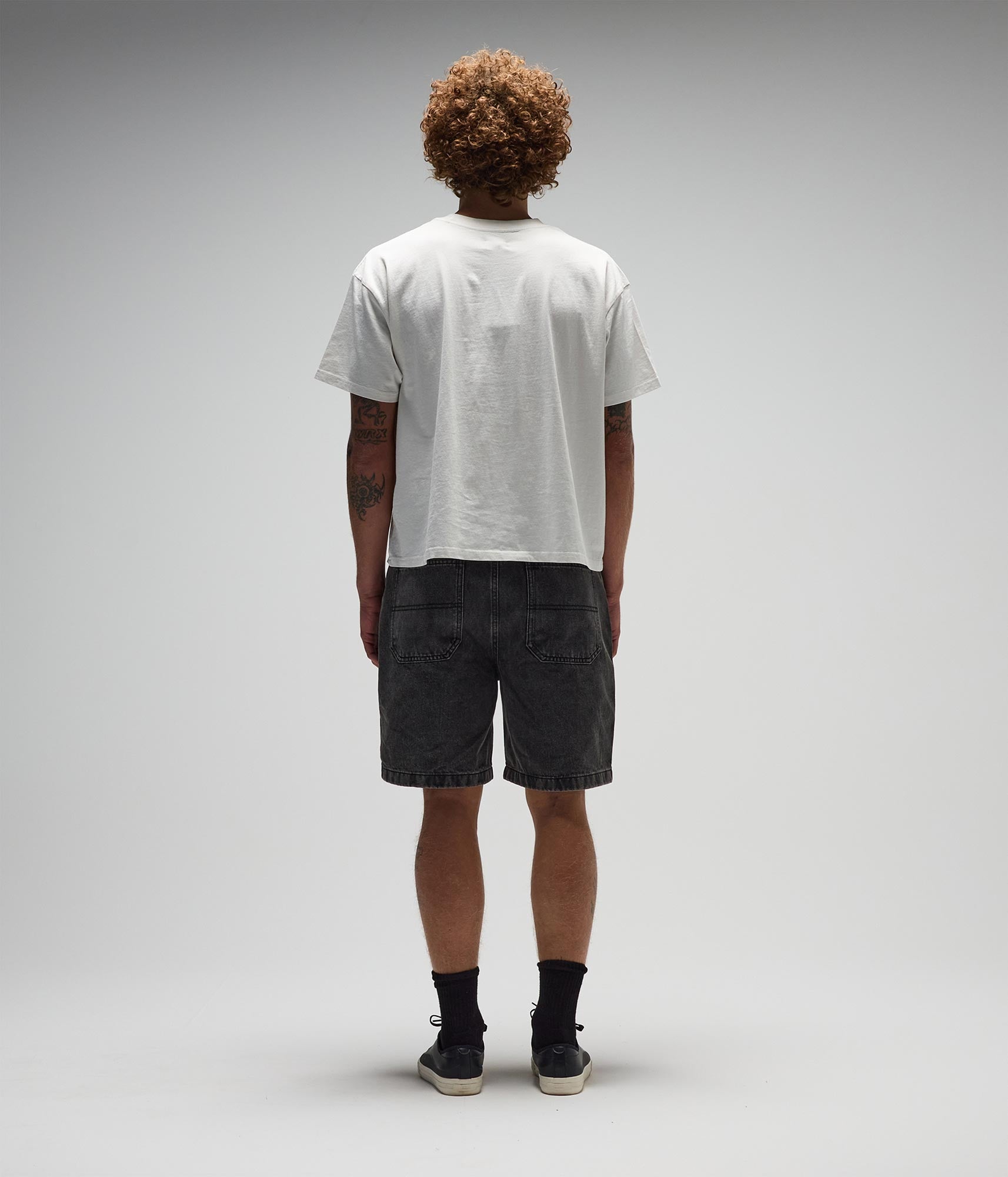 FORMER Studded Denim 21" Walkhshort in Washed Black - FORMER x RAGE Collection