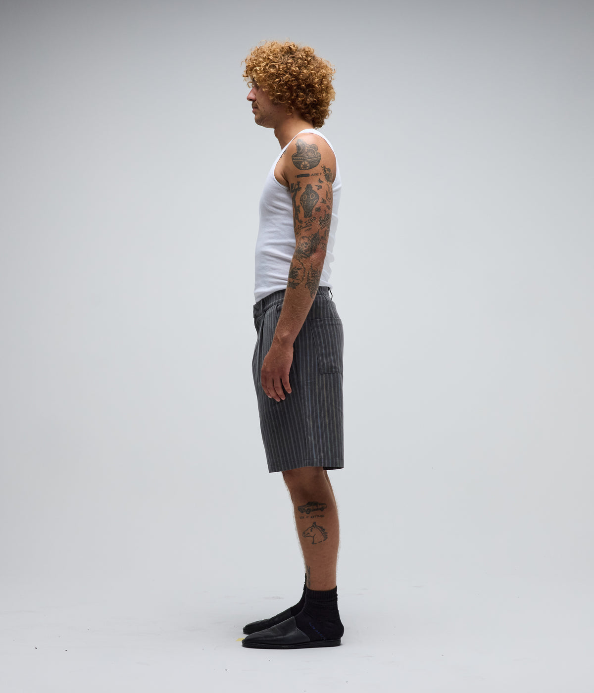 FORMER / ANDERSON PINSTRIPE WALKSHORT // GREY