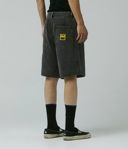 REYNOLDS 21 DENIM WALKSHORT // WASHED BLACK YELLOW