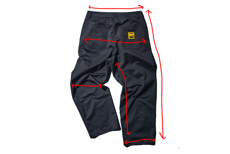 Measurement diagram for REYNOLDS WORK PANT // BLACK
